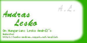 andras lesko business card